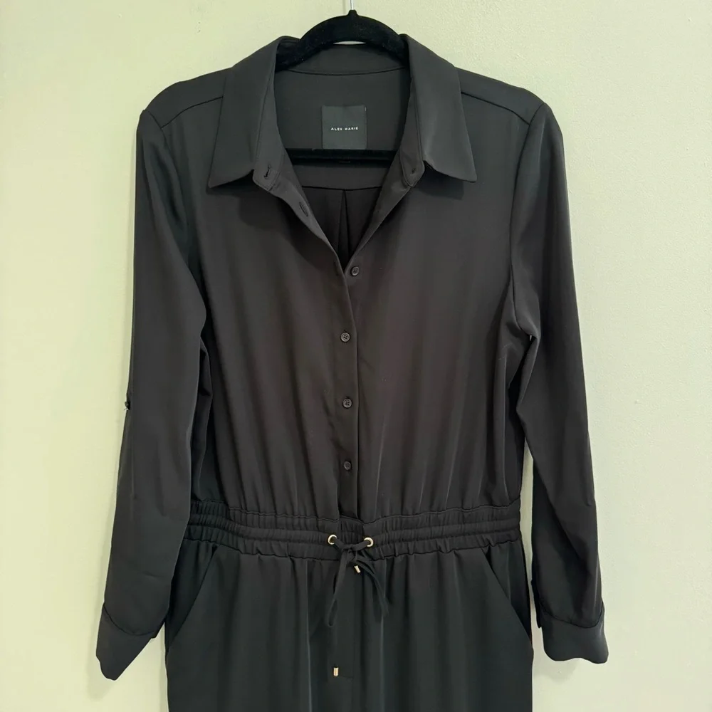 Alex Marie Black Long Sleeve Jumpsuit
